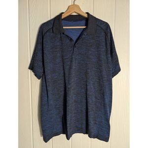 Lululemon Evolution Short Sleeve Polo‎ Shirt - Size XL - Black Blue